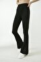 Women's Black High Waist Flared Leg Leggings 20kty574k103 - 4