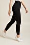 Women's Black High Waist Steel Knitted Leggings [3848]