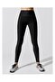 Women's Black High Waist Belted Gathering Shiny Disco Leggings