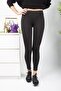 Women's Raised Diving Fabric Normal Waist Black Leggings