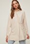 Stone Tie Waist Woven Aerobin Shirt TCTSS22GO0105