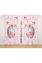 Pink Princess on the Moon Lightout Satin Background Curtain (Single Wing) - 2