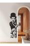 Charlie Chaplin Black 2 Decorative Multi-Purpose Decorative Wall Sticker - 2