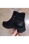 Genuine Leather Orthopedic Double Zipper Women's Black Boots - 5