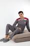 100% Cotton Single Jersey V-Neck Men's Pajama Set 980 - 2