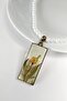 Special Design Handmade Real Floral Epoxy Necklace Natural For Brides