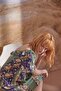 Green Navy Blue Off-Shoulder Floral Dress - 3