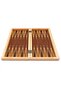 Large Solid Walnut Coated Backgammon - 3