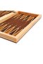Large Solid Walnut Coated Backgammon - 4