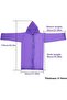 Purple Practical Children's Raincoat Unisex 8-12 Years - 8