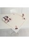مفرش طاولة من قماش بولدان مطرز مقاس 90x90 سم