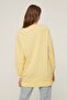 Oversize Yellow Knitted Sweatshirt - Ribbed Detailed TCTSS22TW0002 - 5