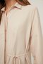 Stone Tie Waist Woven Aerobin Shirt TCTSS22GO0105 - 4