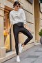 Women's Black High Waist Shiny Tights - 3