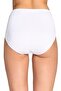 Women's White Cotton Ribbed Bato Panties - 2