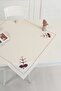 مفرش طاولة من قماش بولدان مطرز مقاس 90x90 سم - 2