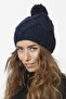 51u Pompom Knitwear Knitted Beanie - Navy Blue - 3