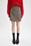 تنورة قصيرة منقوشة على شكل حرف A - 3