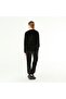 Black Leg Elastic Women's Velvet Crew Neck Suit - 5