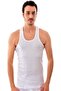 Men's White Strappy Ribbed 4-Piece Sports Athlete Mrt0058b4