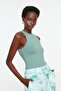 Flexible Mint Halter Neck Body - Fitted Body with Snap Bottom Twoss20Bd0044 - 5
