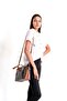 Women's Monogram Printed Handbag 2066 Brown Tan - 7