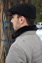 Black London Stamp Cap Winter Fabric Hat - 4