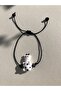 Handmade Murano Glass Bracelet White Black Spotted Cow - 4