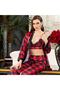Women's Red Bustier Pajama Set 20Y 3064 3 Piece