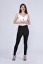 Black High Waist Recovery Raised Matte Leather Leggings