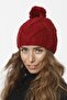 51u Pompom Knitwear Knitted Beanie - Claret Red - 3
