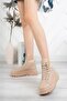 Women's Knitwear Nude Boots & Bootie & Postal Thick Sole - 3