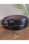 3.5 Cm Black Plain Artificial Classic Belt - 2