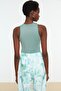 Flexible Mint Halter Neck Body - Fitted Body with Snap Bottom Twoss20Bd0044 - 8
