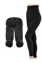 Winter Warm Thermal Plush Tights Underwear Black Slippers
