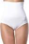 Women's Long Belly Gathering Panties Corset White 2465