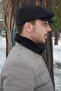 Black London Stamp Cap Winter Fabric Hat - 3