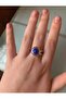 Unisex Blue Stone Ring - 2