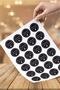 64 Pieces 4 Cm Handmade Handmade Round Black White Heart Wreath Sticker Label Love Sticker