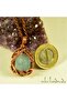 Aquamarine Crystal Handmade Pure Copper Authentic Necklace - 2