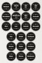 Set of 12 Bamboo Lid Borosilicate Spice Bowl and 21 Water Resistant Labels -6x9-200ml - 5