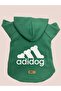 Hooded Sweatshirt Dog And Cat Outfit - Green Adidog - 2