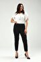 Trousers Grass Stitched Skinny Leg Black G071-1 - 6