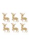 Gold New Year Glitter Eva Tree and Gift Ornament 7X7 cm Set of 6 - 2