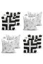 Double Sided Marble Motif 4-Piece Suede Pillow Throw Pillow Cover Set - 2