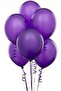 10 Pieces Metallic Purple Latex Balloons - 2