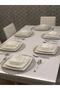مفرش طاولة بنمط حلزوني مطرز بسلك Anglez يتسع لـ 6 أشخاص (فضي)