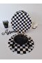 Placemat Set Makkenzi (Flame Checkered Pattern 6-Piece Plate)