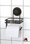 Drilling Screw Drill Not Available! Vacuum Toilet Paper Holder with Adhesive Refills Matte Black Dm275