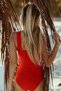 Women's Slimming Effect Special Design Swimsuit Red - 2